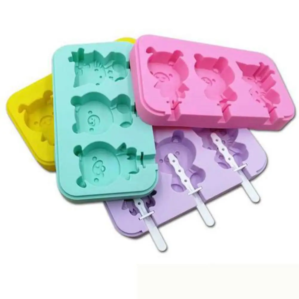 

Little Pig Panda Silicone Ice Cream Mould Ice Cube Tray Popsicle Barrel DIY Mold Baking Dessert Ice Cream Mold Ice Lolly Mould