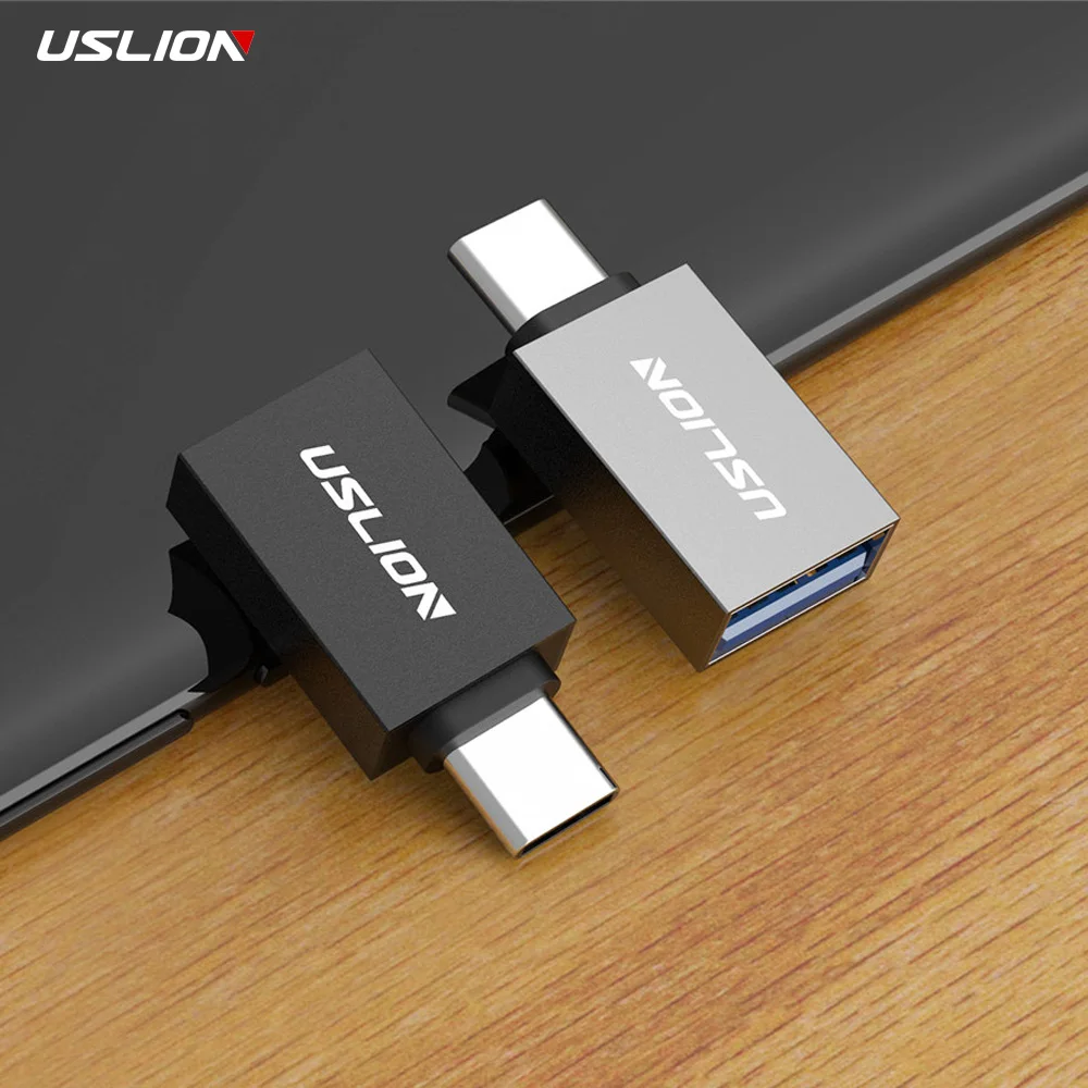 Переходник USLION с USB Type C на OTG переходник папа мама для Macbook Samsung S21 S20 Xiaomi адаптер |