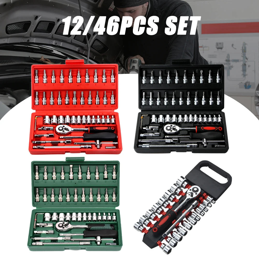 46Pcs Wrench Socket Set Hardware Car Boat Motorcycle Repairing Kit Sets Hardware Car Boat Motorcycle Repairing Kit Screwdriver
46Pcs Wrench Socket Set Hardware Car Boat Motorcycle Repairing Kit Sets Hardware Car Boat Motorcycle Repairing Kit Screwdriver