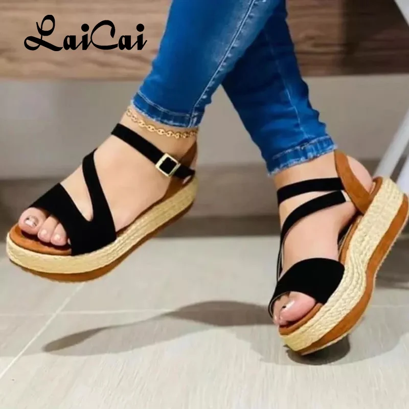 LaiCai Women's Summer Flip-flops Casual Fish Mouth Shoes Thick-soled Hollow Thin Strap Buckle Sandals for Woman Ladies Sandalias
LaiCai Women's Summer Flip-flops Casual Fish Mouth Shoes Thick-soled Hollow Thin Strap Buckle Sandals for Woman Ladies Sandalias