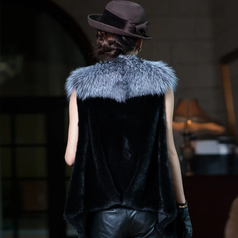 Меховые женские пальто из искусственного меха 2020 женский жилет зимний лисьего