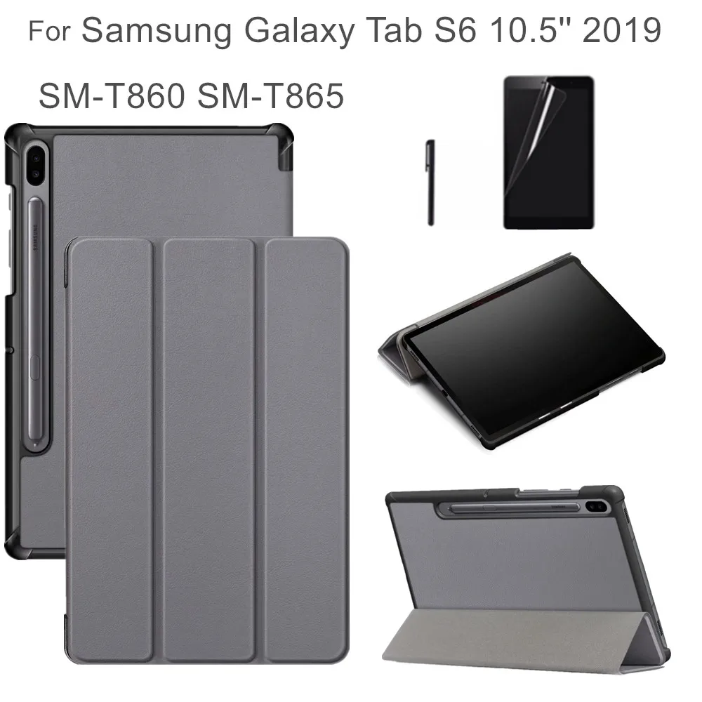 Чехол с откидной крышкой для Samsung Galaxy Tab S6 2019 чехол магнитной застежкой