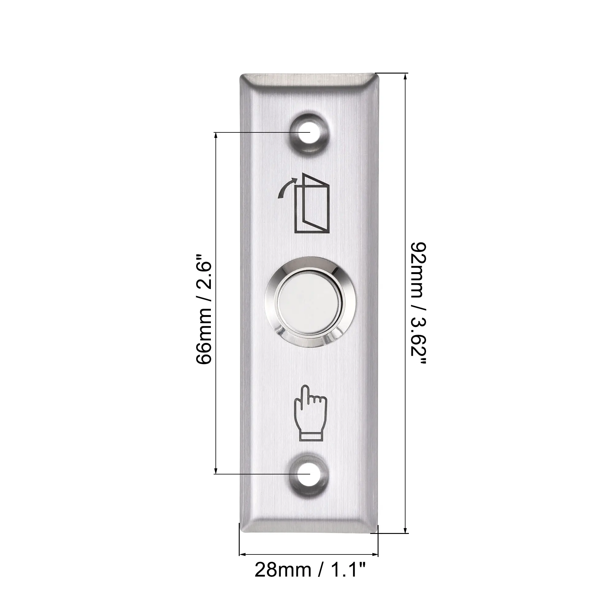 Uxcell Push Button Release Door Switch Stainless Steel Panel 92mmx28mm DC 12V 3A
Uxcell Push Button Release Door Switch Stainless Steel Panel 92mmx28mm DC 12V 3A