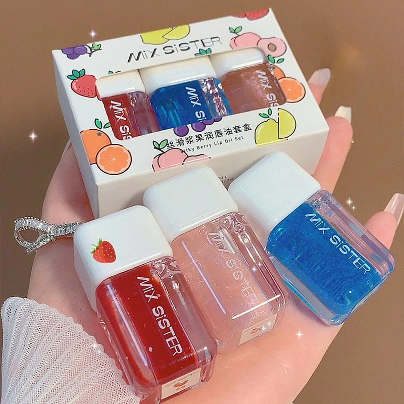 3pcs Lip Gloss Small Box Combination Silky Berry Lip Oil Water Glossy Glass Doodle Lip Moisturizing Moisturizing Set
3pcs Lip Gloss Small Box Combination Silky Berry Lip Oil Water Glossy Glass Doodle Lip Moisturizing Moisturizing Set