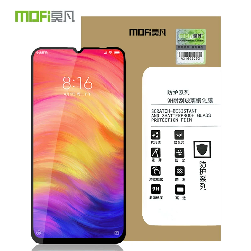 Оригинальное закаленное стекло MOFI для Xiaomi Mi Note 10 Pro cc9 8 9 Lite SE полноэкранное