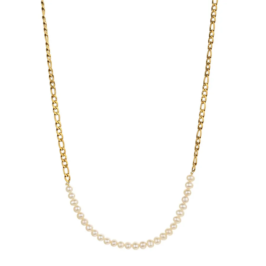 2021 New Fashion Women's Freshwater Pearl Stainless Steel Figaro Chain Necklace Women Sexy Party Pearls Pendant Necklace Jewerly
2021 New Fashion Women's Freshwater Pearl Stainless Steel Figaro Chain Necklace Women Sexy Party Pearls Pendant Necklace Jewerly