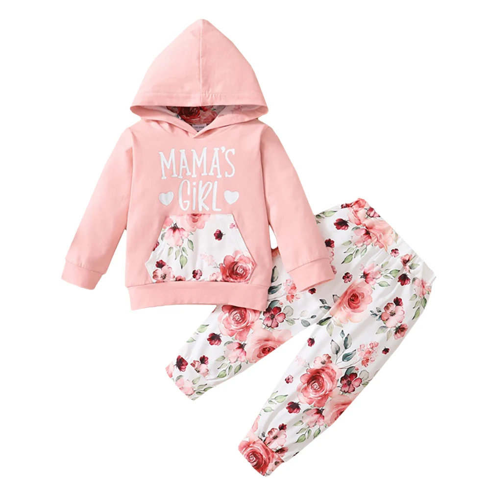 Newborn Cotton Boby Girls Long Sleeve Pocket Letter Print Hooded Pullover Spring Autumn Casual Floral Print Long Pant Clothing
Newborn Cotton Boby Girls Long Sleeve Pocket Letter Print Hooded Pullover Spring Autumn Casual Floral Print Long Pant Clothing