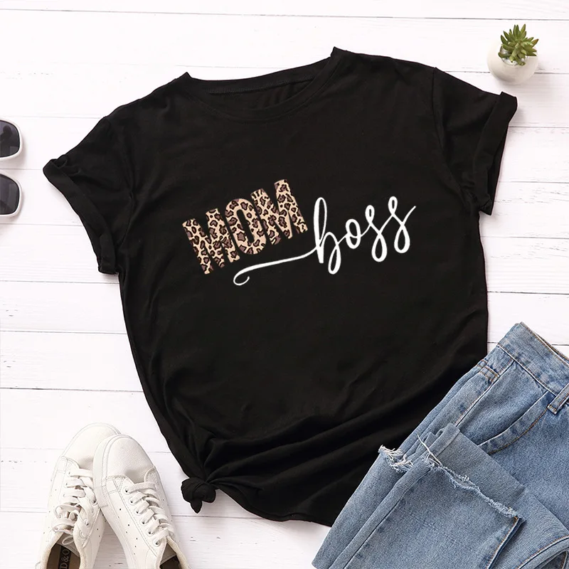 Mom and Boss Letter Printed Women Tshirt 100% Cotton Short Sleeve Plus Size S-5XL Female T shirt for Women Summer Top Tees
Mom and Boss Letter Printed Women Tshirt 100% Cotton Short Sleeve Plus Size S-5XL Female T shirt for Women Summer Top Tees