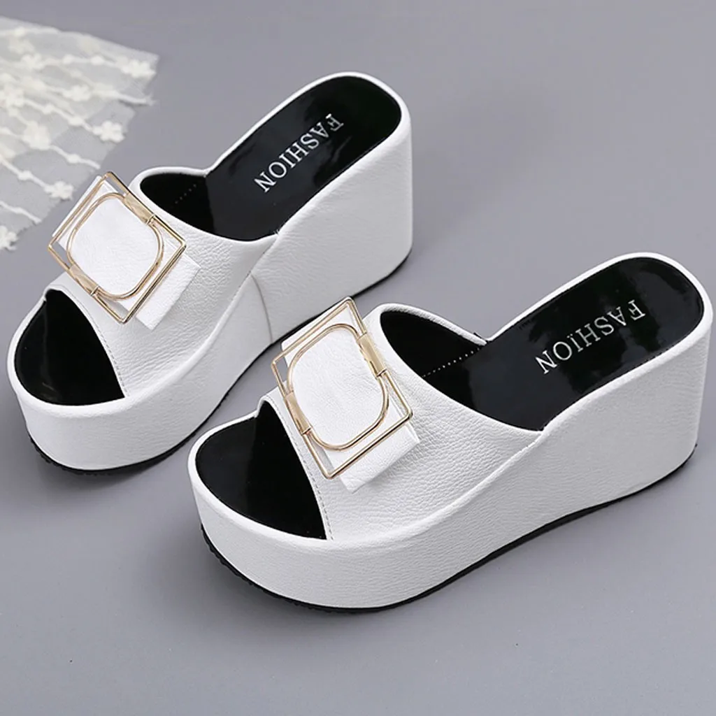 Women Summer shoes Casual Thick-soled Slippers Fashion wedges High Heels Ladies Outdoor slides Sexy Fish Mouth Sandals
Women Summer shoes Casual Thick-soled Slippers Fashion wedges High Heels Ladies Outdoor slides Sexy Fish Mouth Sandals
