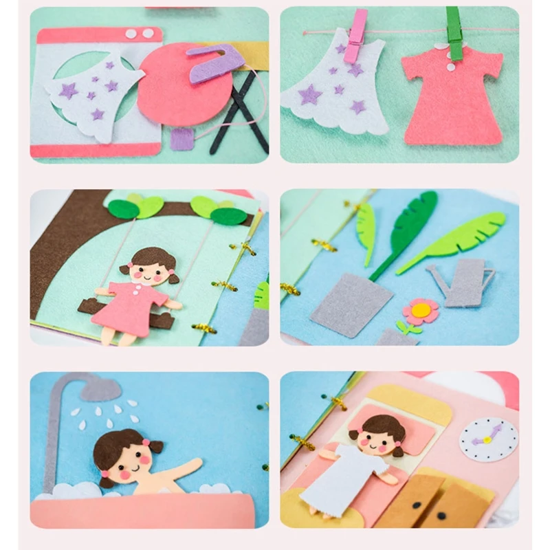 MXLE Early Girls Educational Cloth Book DIY Premium Quality Soft Books for Toddlers Early Education Supplies Non-Woven Book
MXLE Early Girls Educational Cloth Book DIY Premium Quality Soft Books for Toddlers Early Education Supplies Non-Woven Book