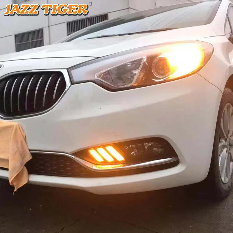 JAZZ TIGER 2PCS Flowing Turn Signal Function 12V Car DRL Lamp LED Daytime Running Light For Kia Cerato K3 2013 2014 2015 2016
JAZZ TIGER 2PCS Flowing Turn Signal Function 12V Car DRL Lamp LED Daytime Running Light For Kia Cerato K3 2013 2014 2015 2016