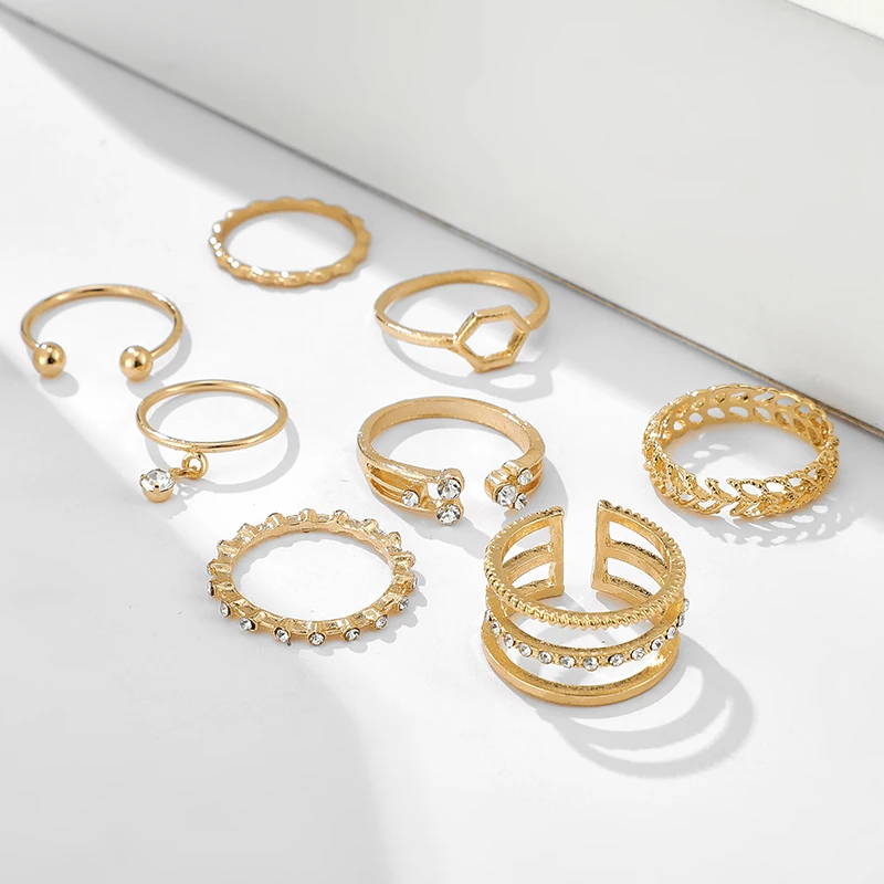 Einfache Design Gold Hohl Geometrische Finger Set Multi schicht Knuckle RingeFrauen Damen Schmuck 
Einfache Design Gold Hohl Geometrische Finger Set Multi schicht Knuckle RingeFrauen Damen Schmuck