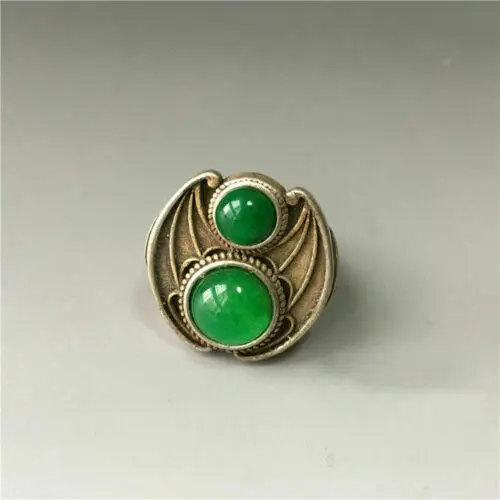 Коллекция китайской чистой меди, Серебряная Инкрустация jadeite ручной работы кольцо «летучая мышь»
Коллекция китайской чистой меди, Серебряная Инкрустация jadeite ручной работы кольцо «летучая мышь»