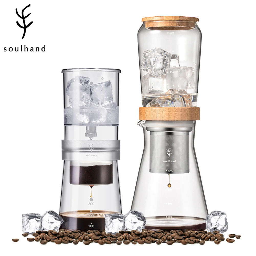 SOULHAND 800/350ml Ice Drip Coffee Pot Coffee Maker Filter Glass Percolators Espresso Kitchen Barista Dripper Cold Brewer
SOULHAND 800/350ml Ice Drip Coffee Pot Coffee Maker Filter Glass Percolators Espresso Kitchen Barista Dripper Cold Brewer