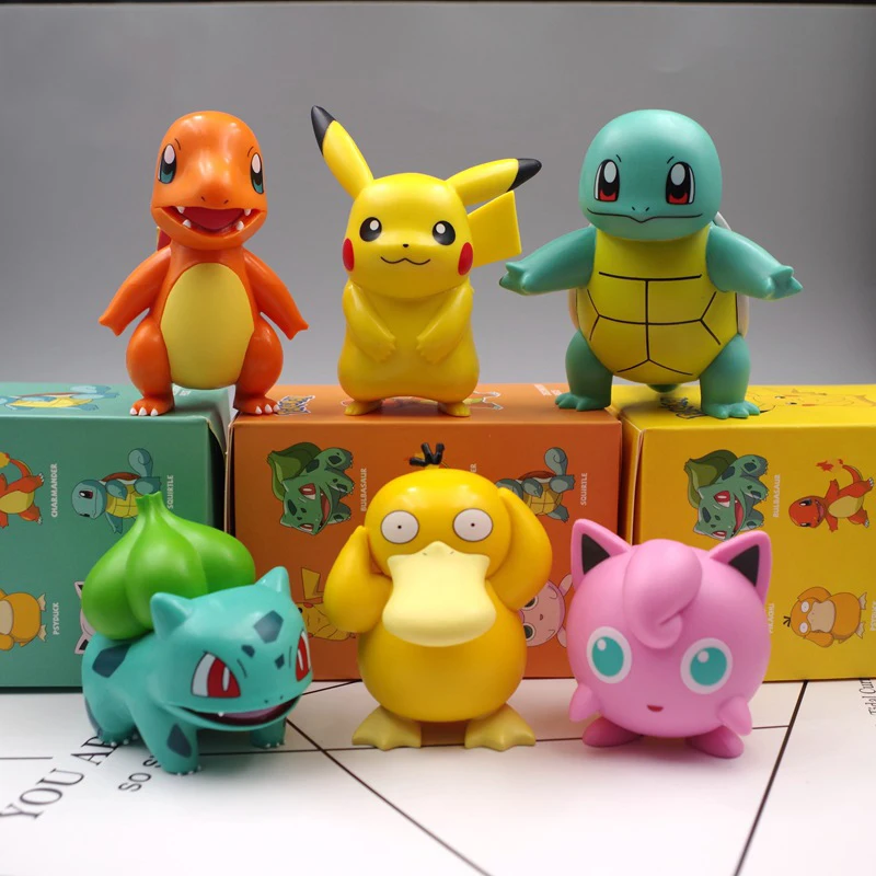 Pokemon Bulbasaur Charmander Squirtle Psyduck Jigglypuff Action Figures Anime Pocket Monster Poké Model Toy
Pokemon Bulbasaur Charmander Squirtle Psyduck Jigglypuff Action Figures Anime Pocket Monster Poké Model Toy