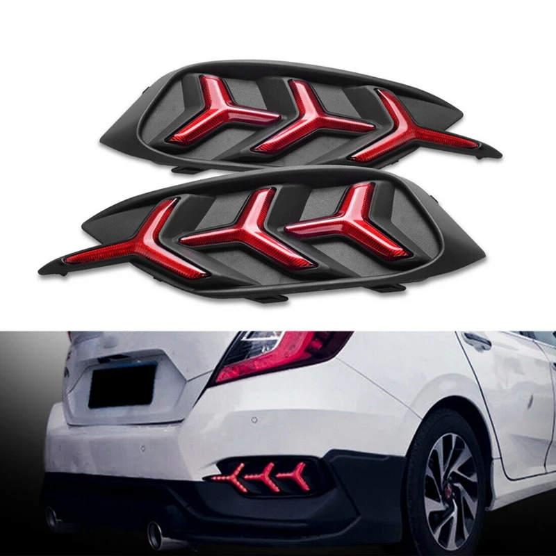 Car LED DRL Daytime Running Lights Rear Bumper Brake Light Tail Light Fog Lamp for Honda Civic 2016 2017
Car LED DRL Daytime Running Lights Rear Bumper Brake Light Tail Light Fog Lamp for Honda Civic 2016 2017