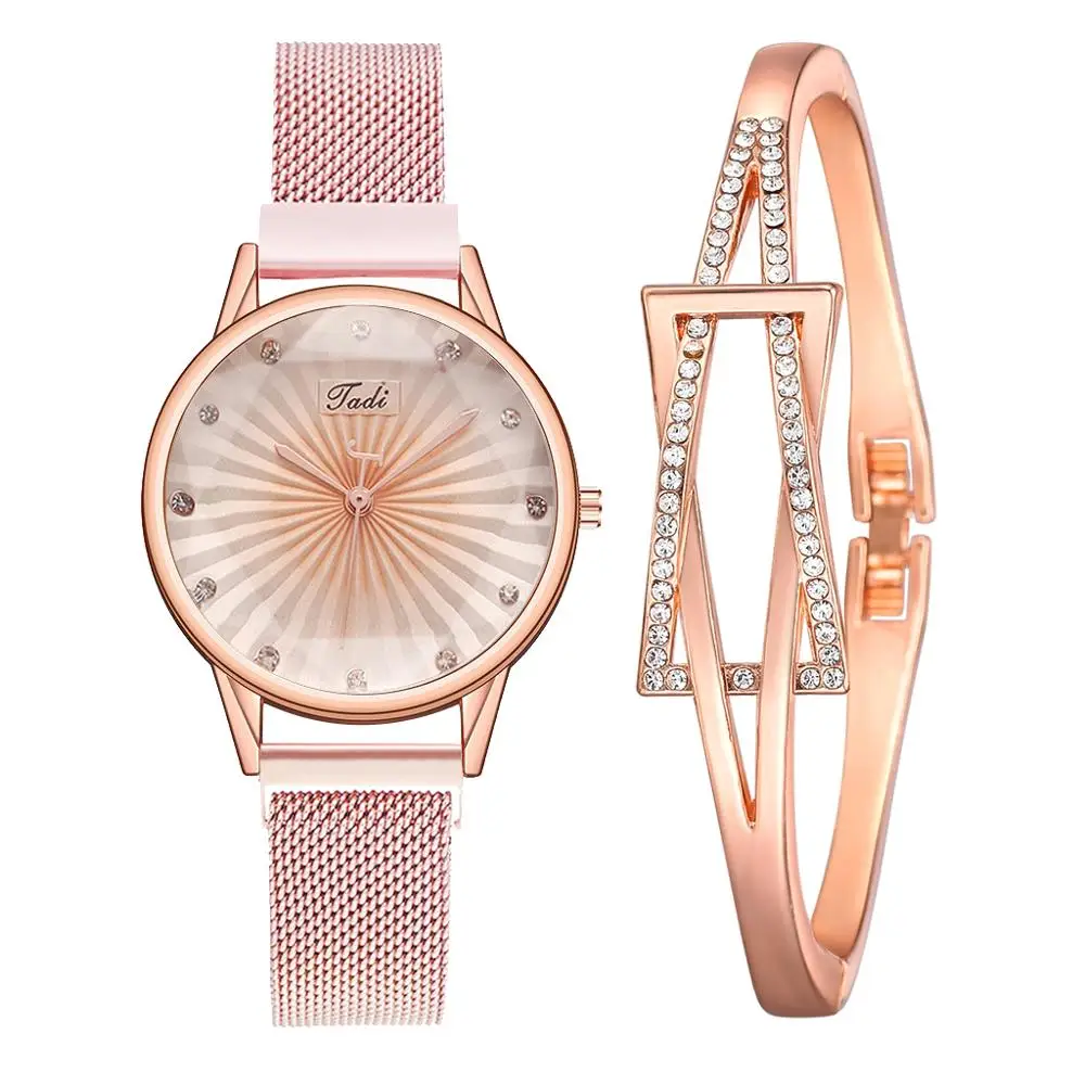 2pcs Set Luxury Women Watches Diamond Rose Gold Ladies Wrist Watches Magnetic Women Bracelet Watch For Female Relogio Feminino
2pcs Set Luxury Women Watches Diamond Rose Gold Ladies Wrist Watches Magnetic Women Bracelet Watch For Female Relogio Feminino