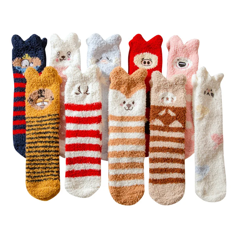1 Pair Size 35-40 Fluffy Elastic Thick Warm Soft Coral Fleece Women's Socks Cartoon Animal
1 Pair Size 35-40 Fluffy Elastic Thick Warm Soft Coral Fleece Women's Socks Cartoon Animal