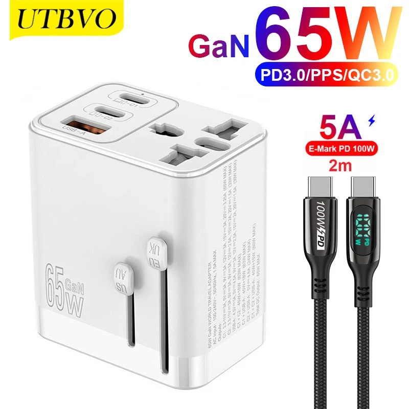 Переходник UTBVO для путешествий, 65 Вт, с двойными USB-портами Pd и QC 3,0, USB-C в, 100 в, разъемы кондиционера
Переходник UTBVO для путешествий, 65 Вт, с двойными USB-портами Pd и QC 3,0, USB-C в, 100 в, разъемы кондиционера