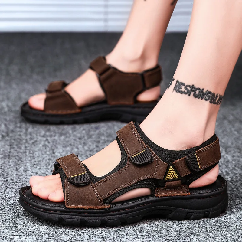 Hot Sale Men's Sandals Genuine Leather Men Sandals Casual Sandals For Men Fashion Sandals Man rty76
Hot Sale Men's Sandals Genuine Leather Men Sandals Casual Sandals For Men Fashion Sandals Man rty76