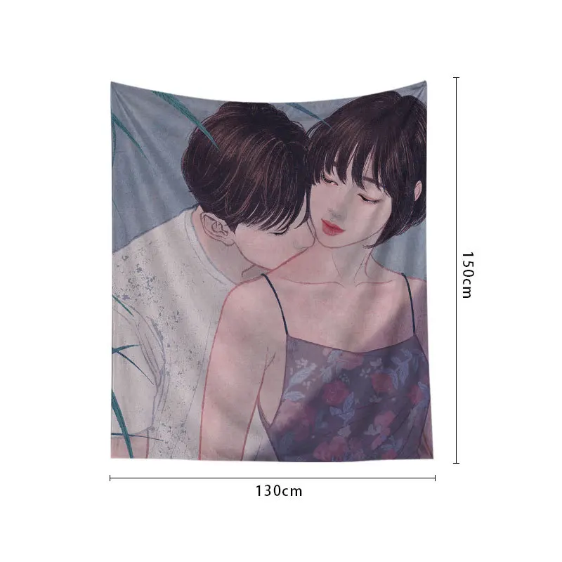 Nordic hot room renovation hanging cloth decoration cloth tapestry couple illustration factory direct supply to customize
Nordic hot room renovation hanging cloth decoration cloth tapestry couple illustration factory direct supply to customize