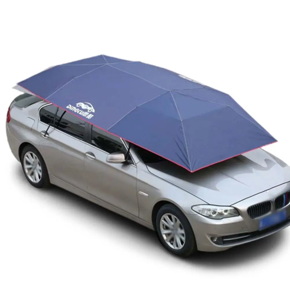 

Летняя Автомобильная накидка, Солнцезащитный чехол, автомобильный защитный зонт, ткань Оксфорд, устойчивый к ультрафиолетовому излучению Складной автомобильный тент, защита от УФ-лучей на крышу