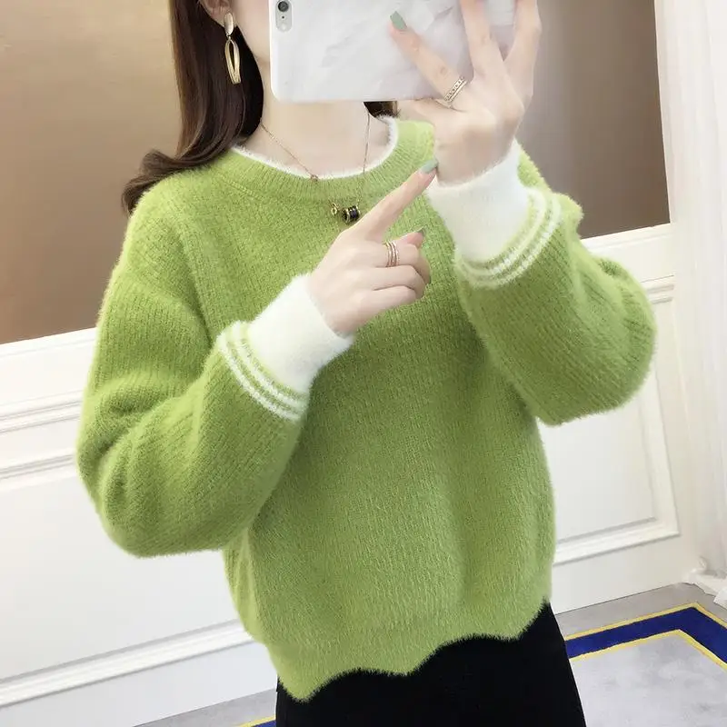 EBAIHUI Women's Winter Sweaters Casual Short Solid Thick Warm Fleece Jumper Pullover Faux Mink Knitted Bomber Chic Knitwear
EBAIHUI Women's Winter Sweaters Casual Short Solid Thick Warm Fleece Jumper Pullover Faux Mink Knitted Bomber Chic Knitwear