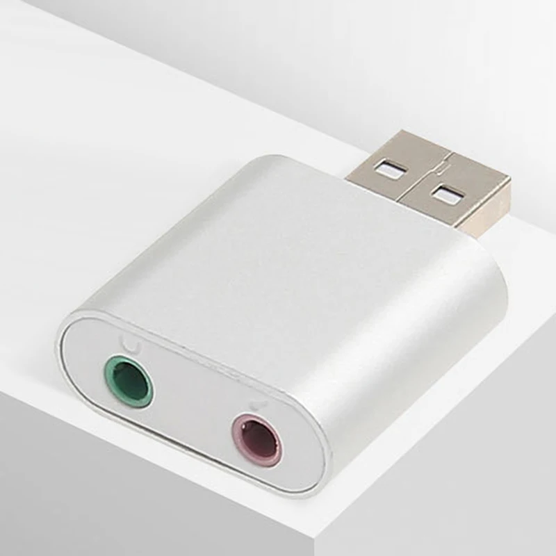 Aluminum USB External Stereo Sound Adapter for Windows and Mac. Plug and Play No Drivers Needed
Aluminum USB External Stereo Sound Adapter for Windows and Mac. Plug and Play No Drivers Needed