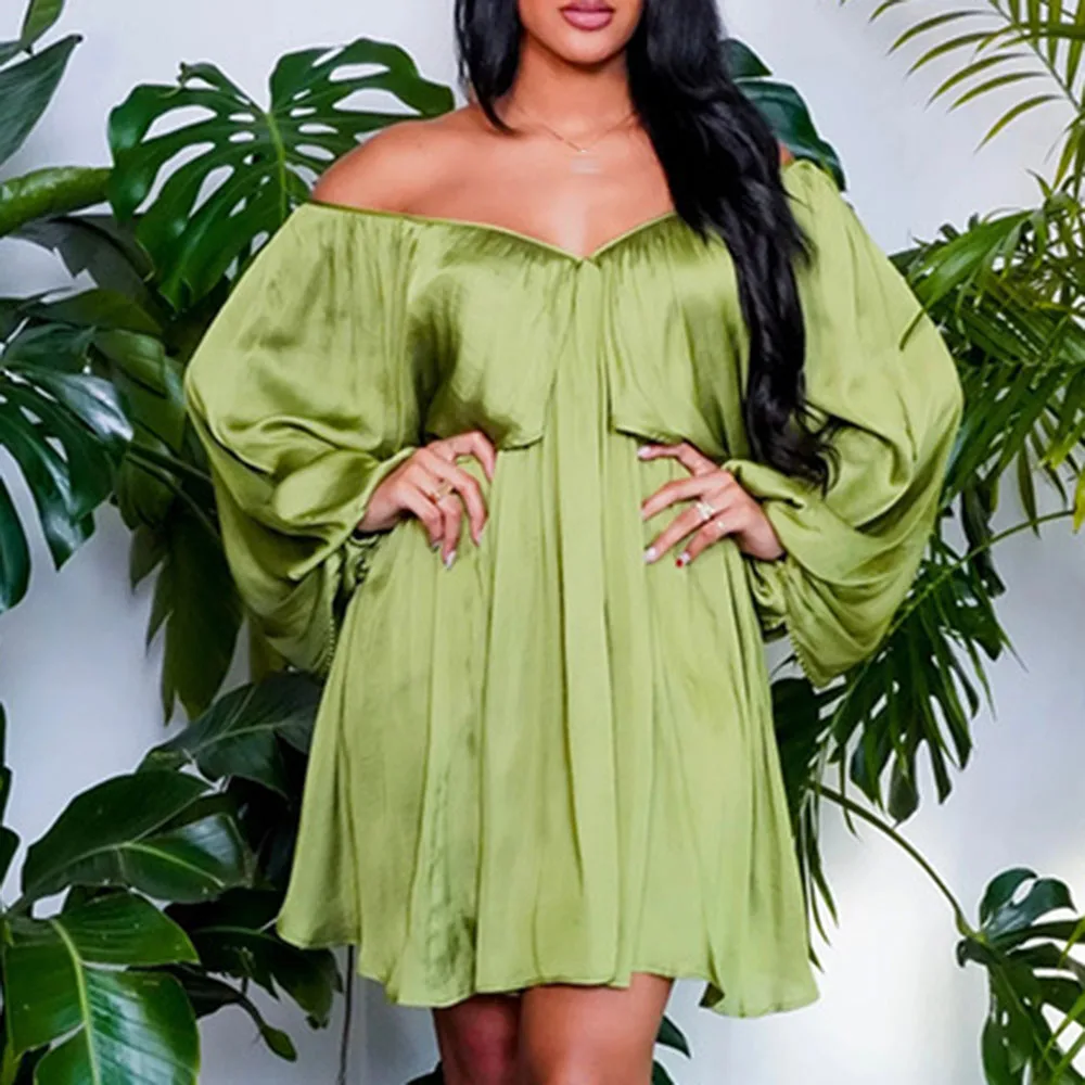 Western Style Oversize Women's Dress Fashion Temperament Sexy Elegant Simple Solid Color Strapless Irregular One Word Collar
Western Style Oversize Women's Dress Fashion Temperament Sexy Elegant Simple Solid Color Strapless Irregular One Word Collar