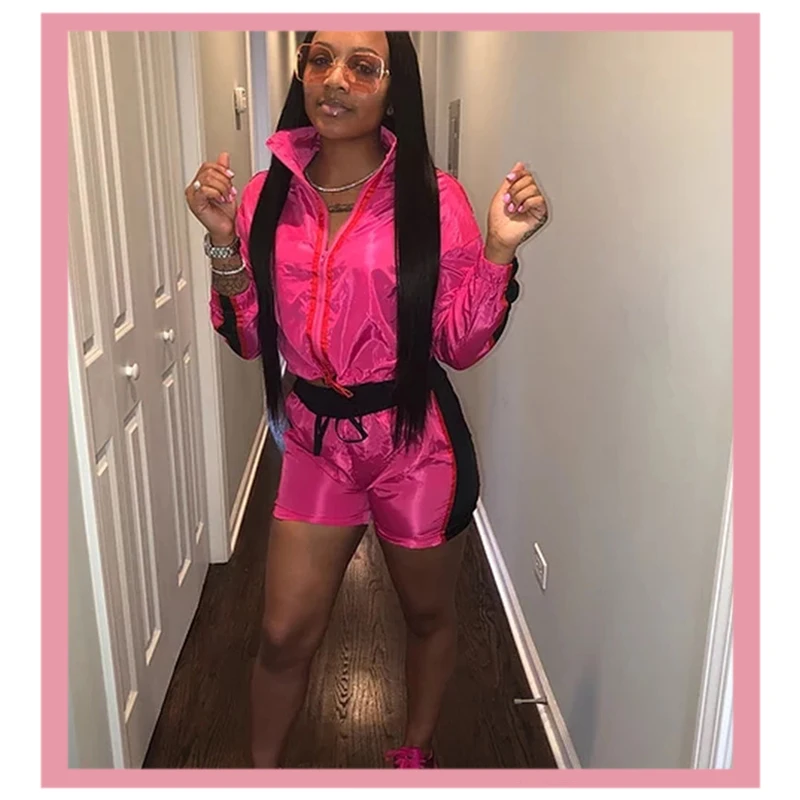 Pink Zipper Crop Top Biker Shorts Two Piece Sets Summer Tracksuit Casual Women Clothing Suits Female Solid Plus Size Outfits
Pink Zipper Crop Top Biker Shorts Two Piece Sets Summer Tracksuit Casual Women Clothing Suits Female Solid Plus Size Outfits