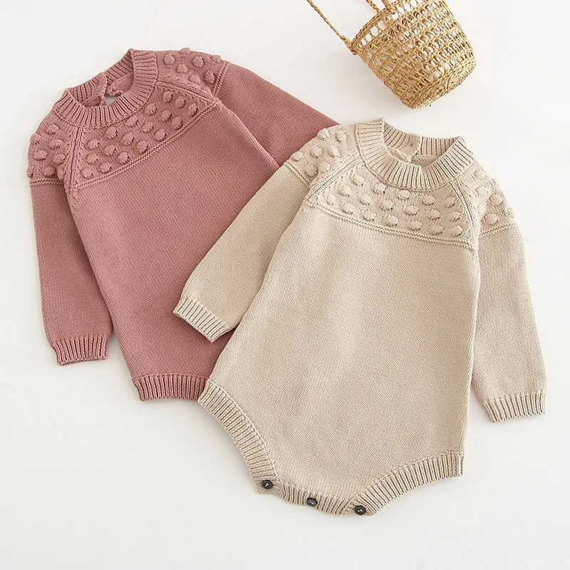 New 2020 Autumn Winter Newborn Girls Jumpsuits Clothes Baby Girls Wave Point Rompers Knitted Long Sleeve Children Rompers
New 2020 Autumn Winter Newborn Girls Jumpsuits Clothes Baby Girls Wave Point Rompers Knitted Long Sleeve Children Rompers