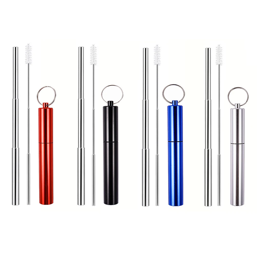 3pcs/Set Telescopic Drinking Straw Reusable Portable Steel Straw Cleaning Brush Travel Straw Eco-friend Straws
3pcs/Set Telescopic Drinking Straw Reusable Portable Steel Straw Cleaning Brush Travel Straw Eco-friend Straws