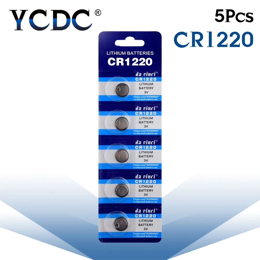 5шт./упак. CR1220 кнопочные батареи DL1220 BR1220 LM1220 литиевая батарея 3 в CR 1220 для часов