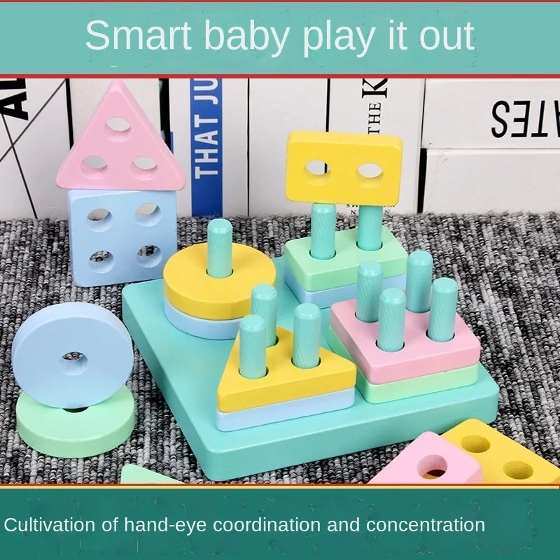 Baby Educational Toys Montessori Geometric Shape Matching Educational Toys Baby Wooden Insert Parent-child Toys
Baby Educational Toys Montessori Geometric Shape Matching Educational Toys Baby Wooden Insert Parent-child Toys