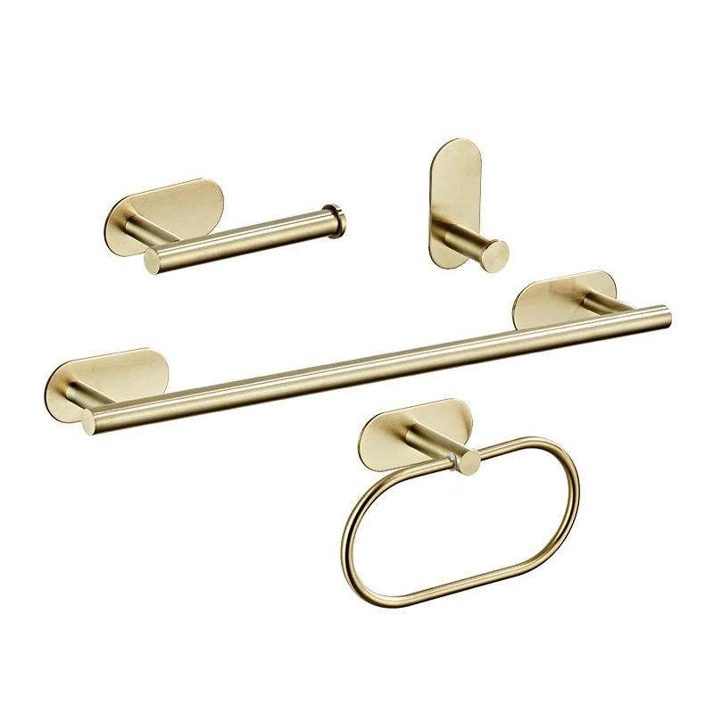 4Pcs Bathroom Punch-Free Hardware Bath Accessory Set Included Towel Bar, Robe Hook, Toilet Paper Holder and Towel Ring
4Pcs Bathroom Punch-Free Hardware Bath Accessory Set Included Towel Bar, Robe Hook, Toilet Paper Holder and Towel Ring