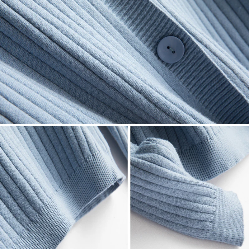 Short Style Solid Basic Woman's Knitted Cardigan Casual Long Sleeve Ladies Sweaters V-Neck Loose Female Knit Tops with Buttons
Short Style Solid Basic Woman's Knitted Cardigan Casual Long Sleeve Ladies Sweaters V-Neck Loose Female Knit Tops with Buttons