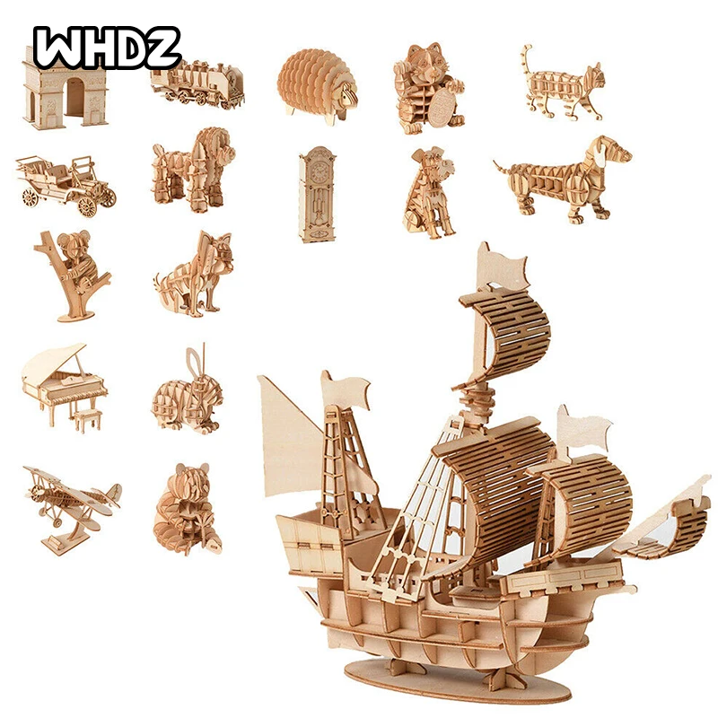 DIY 3D Wooden Animal&Building Puzzle Game Assembly Toy Gift Self-Assembly Toy Educational For Kids Adult
DIY 3D Wooden Animal&Building Puzzle Game Assembly Toy Gift Self-Assembly Toy Educational For Kids Adult
