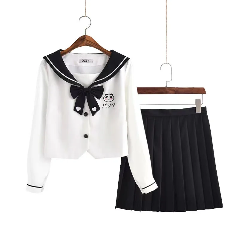 New Arrival Japanese JK Sets School Uniform Girls Panda Embroideried Autumn High School Women Novelty Sailor Suits Uniforms XXL
New Arrival Japanese JK Sets School Uniform Girls Panda Embroideried Autumn High School Women Novelty Sailor Suits Uniforms XXL