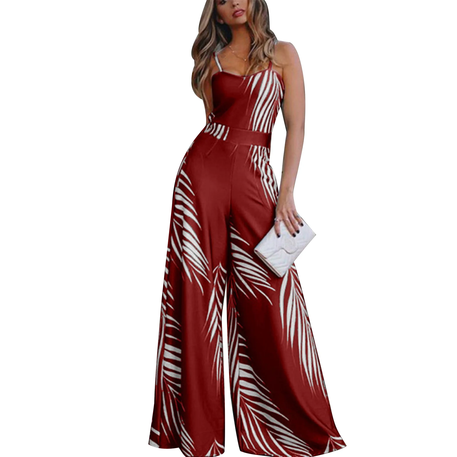 2021 New Women Summer Fashion Printing Jumpsuit Sexy U-neck Backless Suspender Wide Leg Jumpsuit
2021 New Women Summer Fashion Printing Jumpsuit Sexy U-neck Backless Suspender Wide Leg Jumpsuit