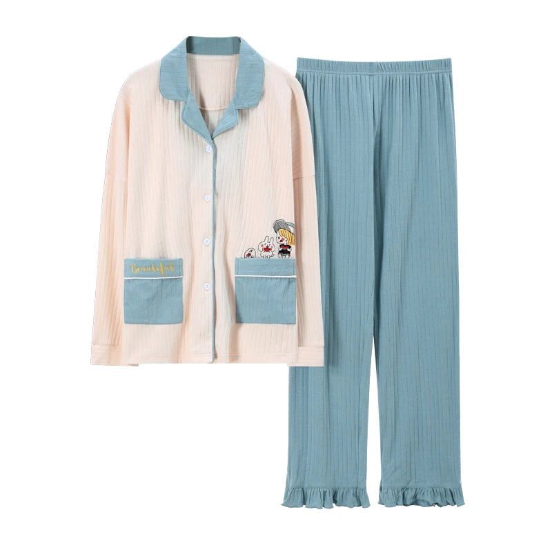 Sets Women Oversize 3XL Soft Fall Lovely Korean Fashion Pregnant Ladies Homewear Long Sleeve Chic Femme Pijamas Sleepwear Pajama
Sets Women Oversize 3XL Soft Fall Lovely Korean Fashion Pregnant Ladies Homewear Long Sleeve Chic Femme Pijamas Sleepwear Pajama