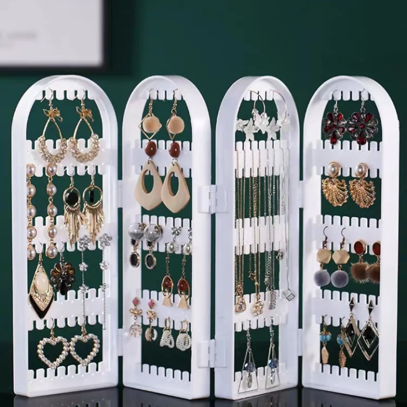Multifunctional Plastic Folding Jewelry Box Necklace Screen Rack Earrings Storage Box Storage Rack Luxury Jewelry Display Stand
Multifunctional Plastic Folding Jewelry Box Necklace Screen Rack Earrings Storage Box Storage Rack Luxury Jewelry Display Stand