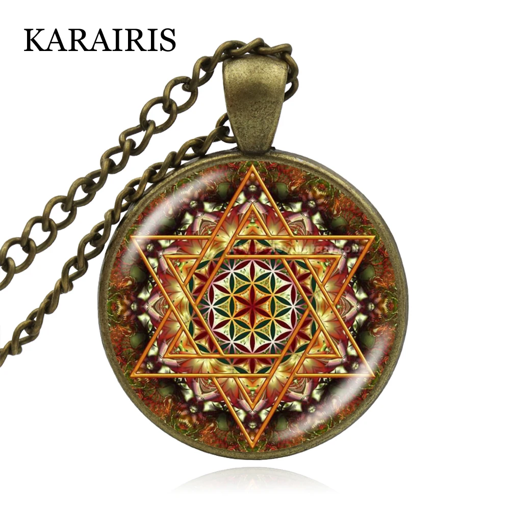 KARAIRIS New Flower of Life Necklace Mandala Om Yoga Chakra Pendant Fashion Glass Dome Sacred Geometry Necklaces Women Jewelry
KARAIRIS New Flower of Life Necklace Mandala Om Yoga Chakra Pendant Fashion Glass Dome Sacred Geometry Necklaces Women Jewelry