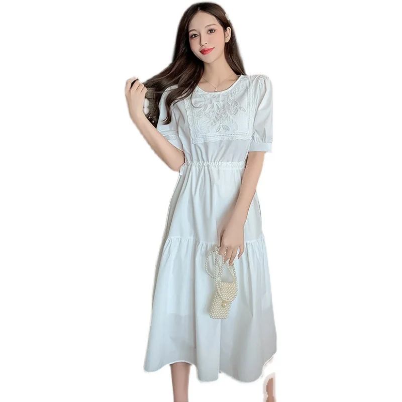COIGARSAM French Style Women dress New Summer High Waist Dresses White Yellow 937
COIGARSAM French Style Women dress New Summer High Waist Dresses White Yellow 937