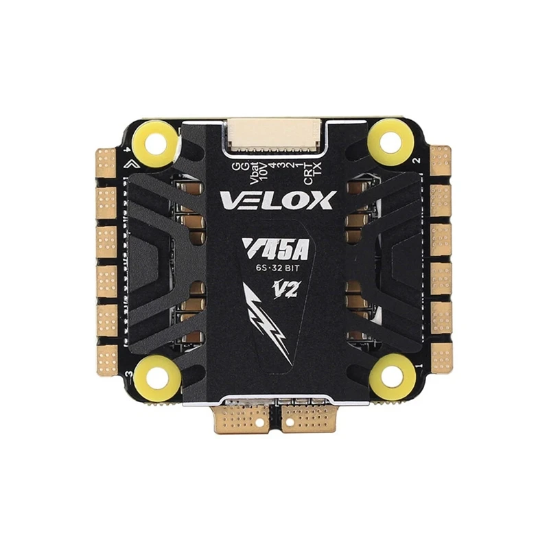 T-Motor Velox V45A V2 45A BLheli_32 3-6S 4In1 Brushless ESC with 10A 2A BEC Output for RC FPV Racing Drone Quadcopter DIY Accs 
T-Motor Velox V45A V2 45A BLheli_32 3-6S 4In1 Brushless ESC with 10A 2A BEC Output for RC FPV Racing Drone Quadcopter DIY Accs