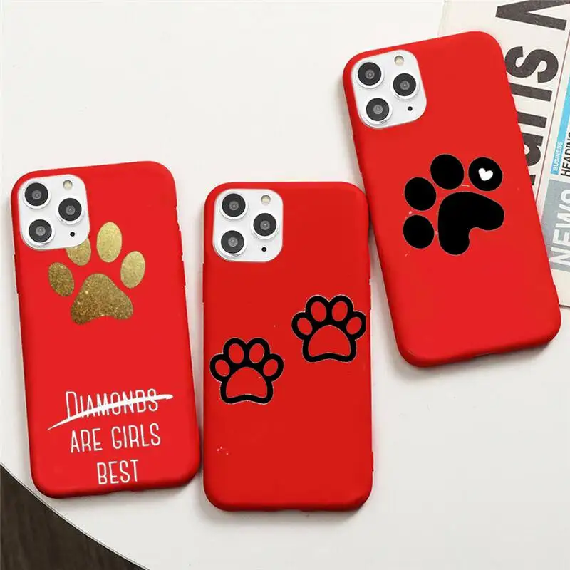 Hot Best Friends Dog Paw Phone Case For IPhone 6 6s 7 8 Plus X Xs Xr Xsmax 11 12 Pro Promax 12mini Candy Red Silicone Cover
Hot Best Friends Dog Paw Phone Case For IPhone 6 6s 7 8 Plus X Xs Xr Xsmax 11 12 Pro Promax 12mini Candy Red Silicone Cover