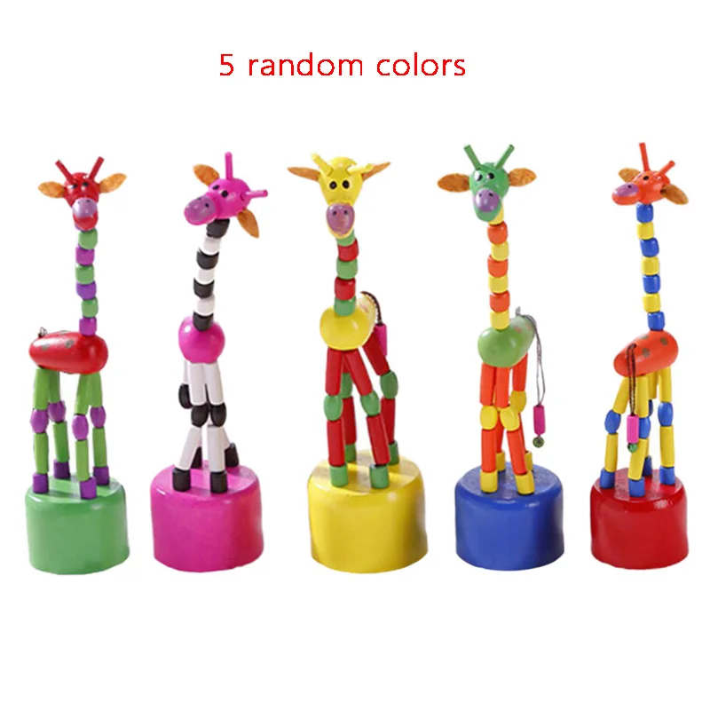 5 Pcs Wooden Giraffe Figurine Toy Dancing Rocking Giraffe Finger Puppets Push Up Toys for Boys Kids Girls (Random Style)
5 Pcs Wooden Giraffe Figurine Toy Dancing Rocking Giraffe Finger Puppets Push Up Toys for Boys Kids Girls (Random Style)