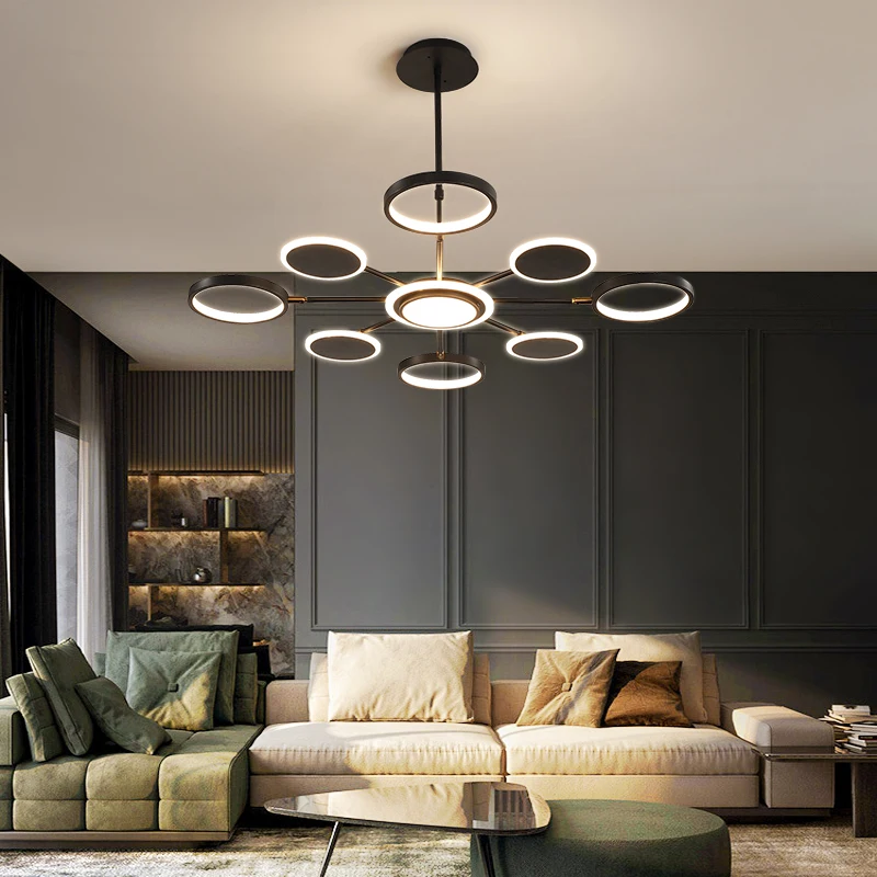 Chandelier living room dining room dining room branch chandelier with remote control family loft black Nordic modern lamps
Chandelier living room dining room dining room branch chandelier with remote control family loft black Nordic modern lamps