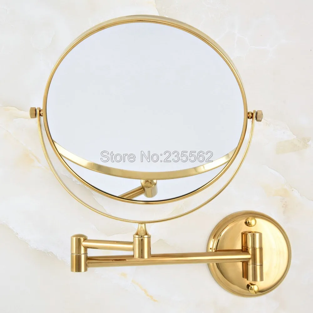 Bathroom Mirror Wall Mounted 8 inch Brass 3X/1X Magnifying Mirror Folding Gold Makeup Mirror Cosmetic Mirror Lady Gift Lba632 
Bathroom Mirror Wall Mounted 8 inch Brass 3X/1X Magnifying Mirror Folding Gold Makeup Mirror Cosmetic Mirror Lady Gift Lba632