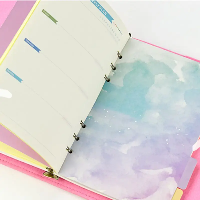 

1Set Cherry Blossom A5 A6 Loose Leaf Notebook Divider Index Separator Binders Dropshipping