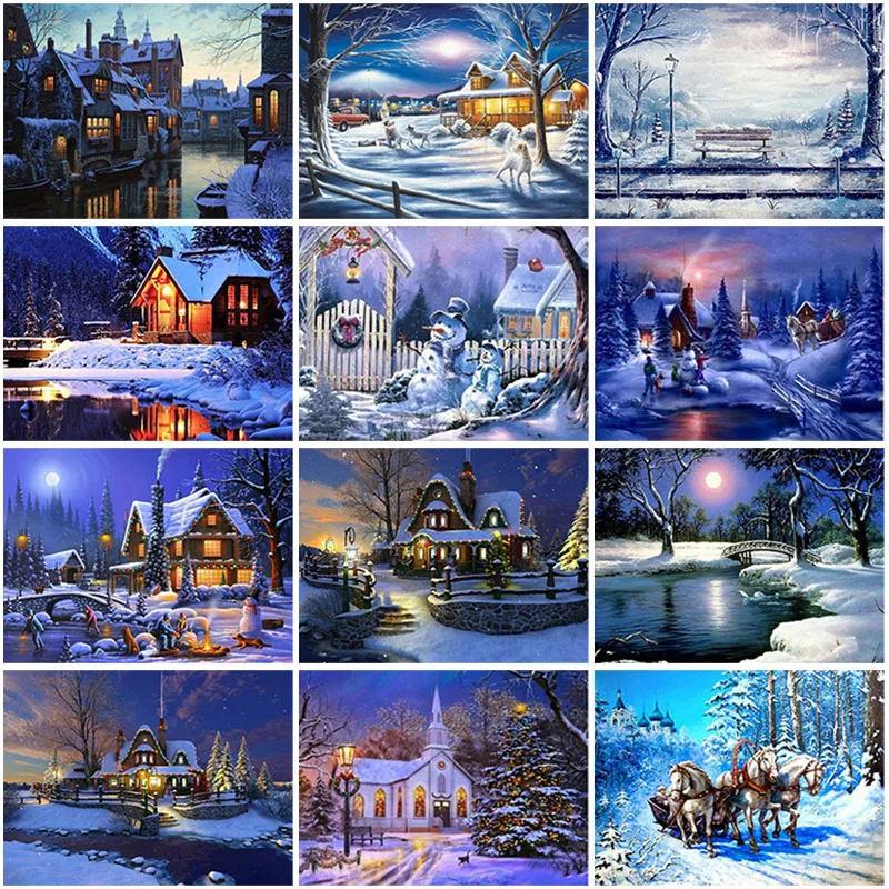 DIY Snow Scenery 5D Diamond Painting Full Square Drill Rhinestone Mosaic Winter Landscape Diamond Embroidery Gift Home Decor
DIY Snow Scenery 5D Diamond Painting Full Square Drill Rhinestone Mosaic Winter Landscape Diamond Embroidery Gift Home Decor